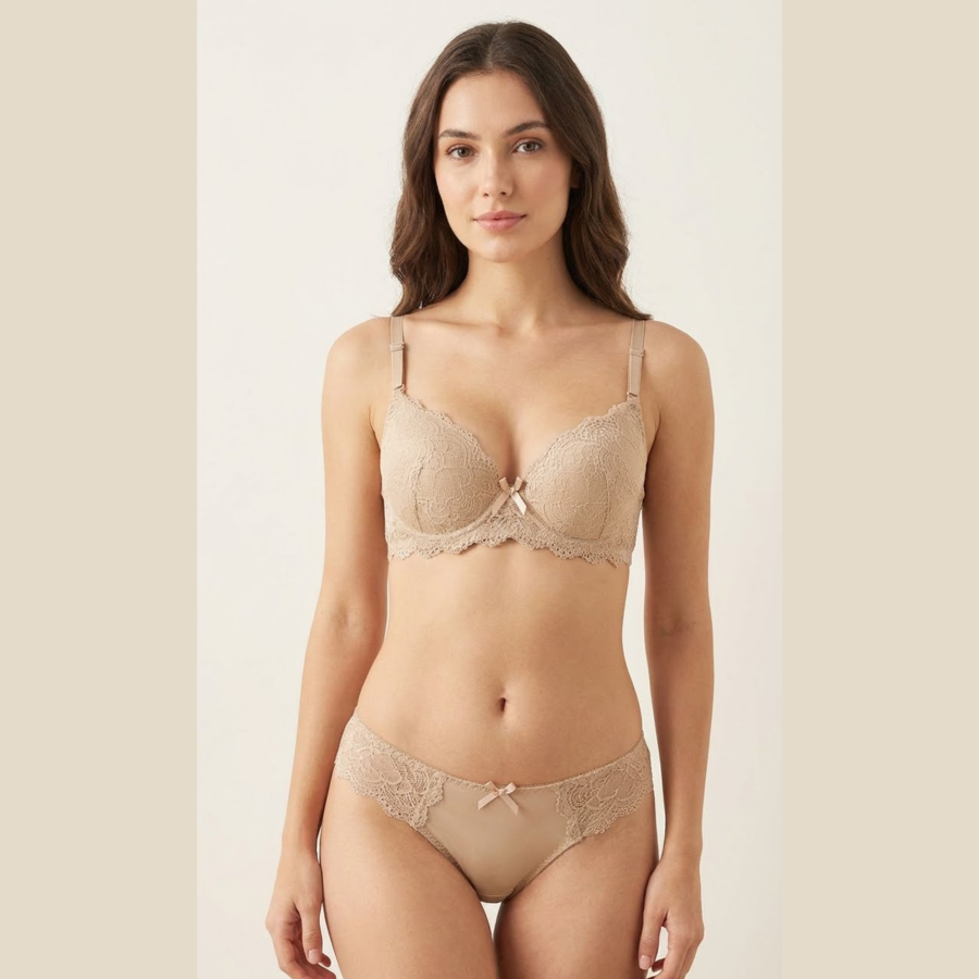 Pack of 4 Double Padded Bra & Panty Sets – Premium Support Fit