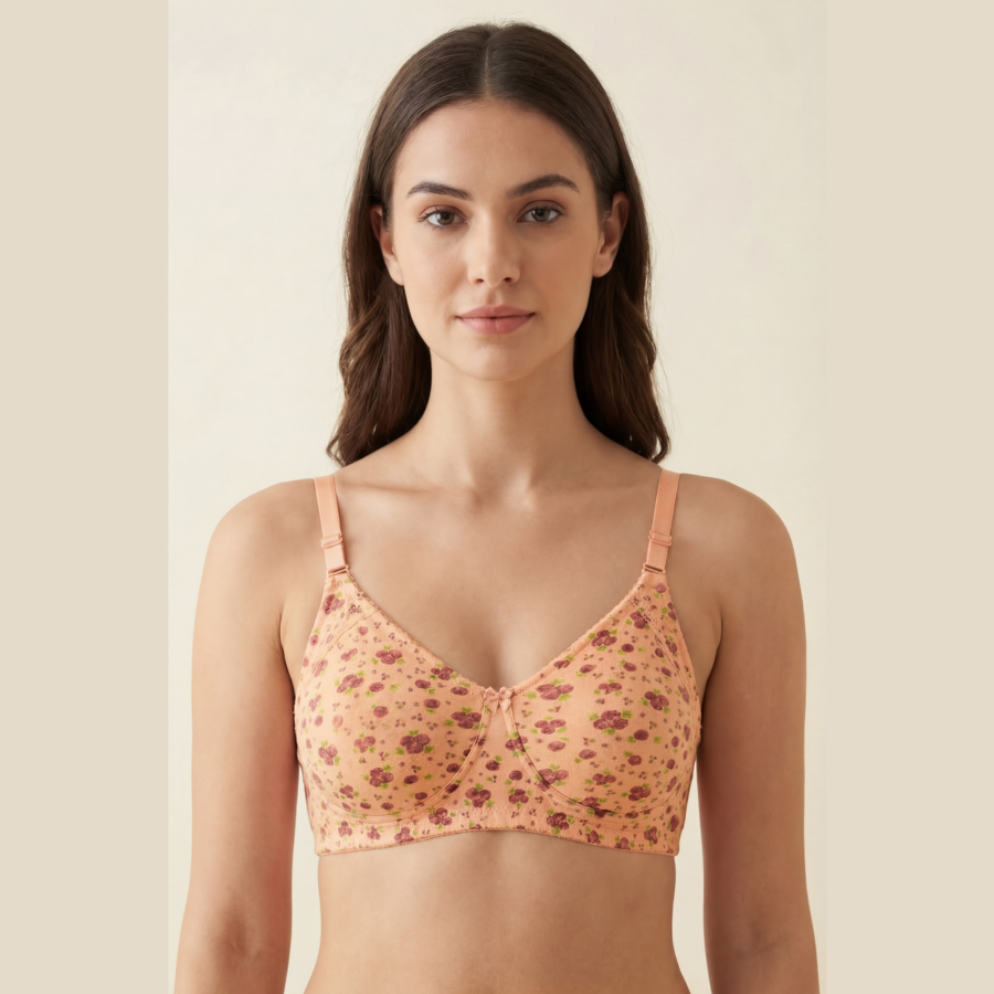 Pack of 2 Double-Layer Cotton Bras – Non-Wired Comfort Fit