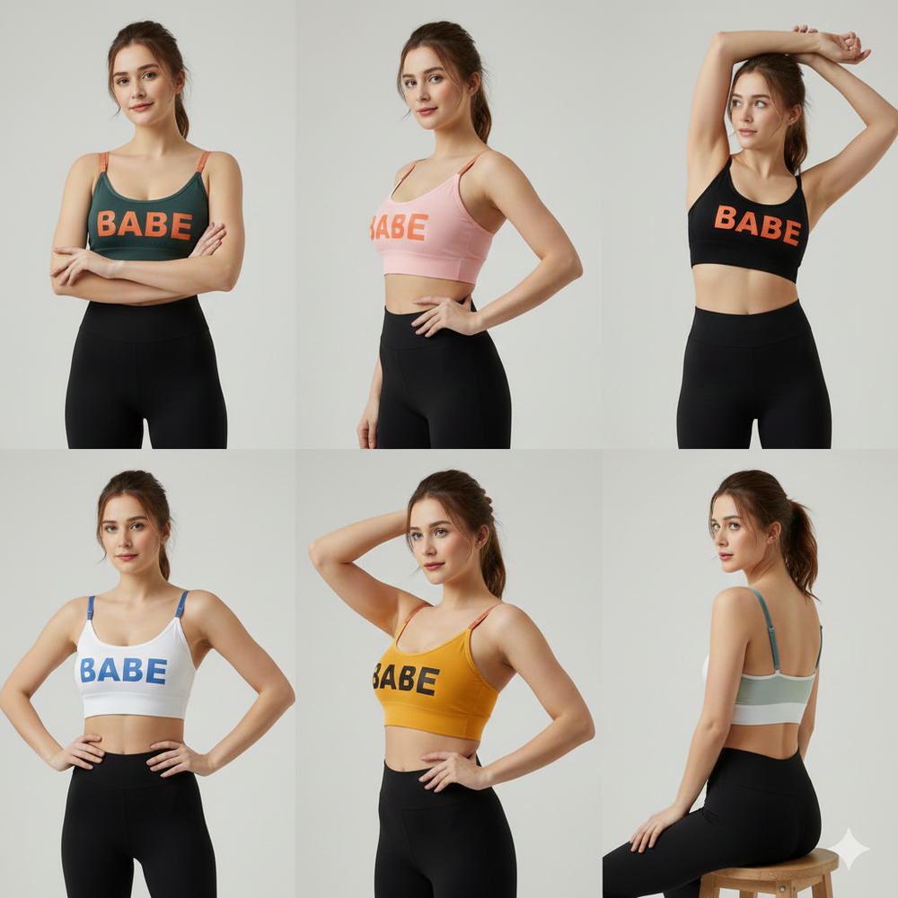 Imported Babe Printed Sports Cami Bra