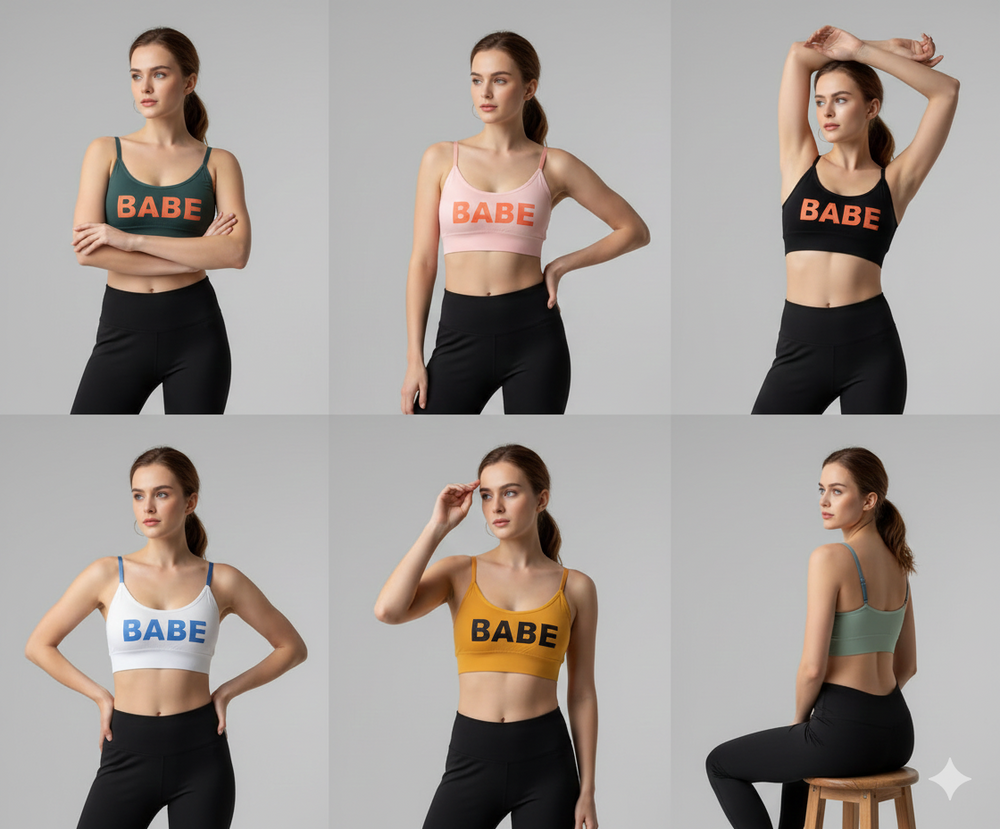 Imported Babe Printed Sports Cami Bra