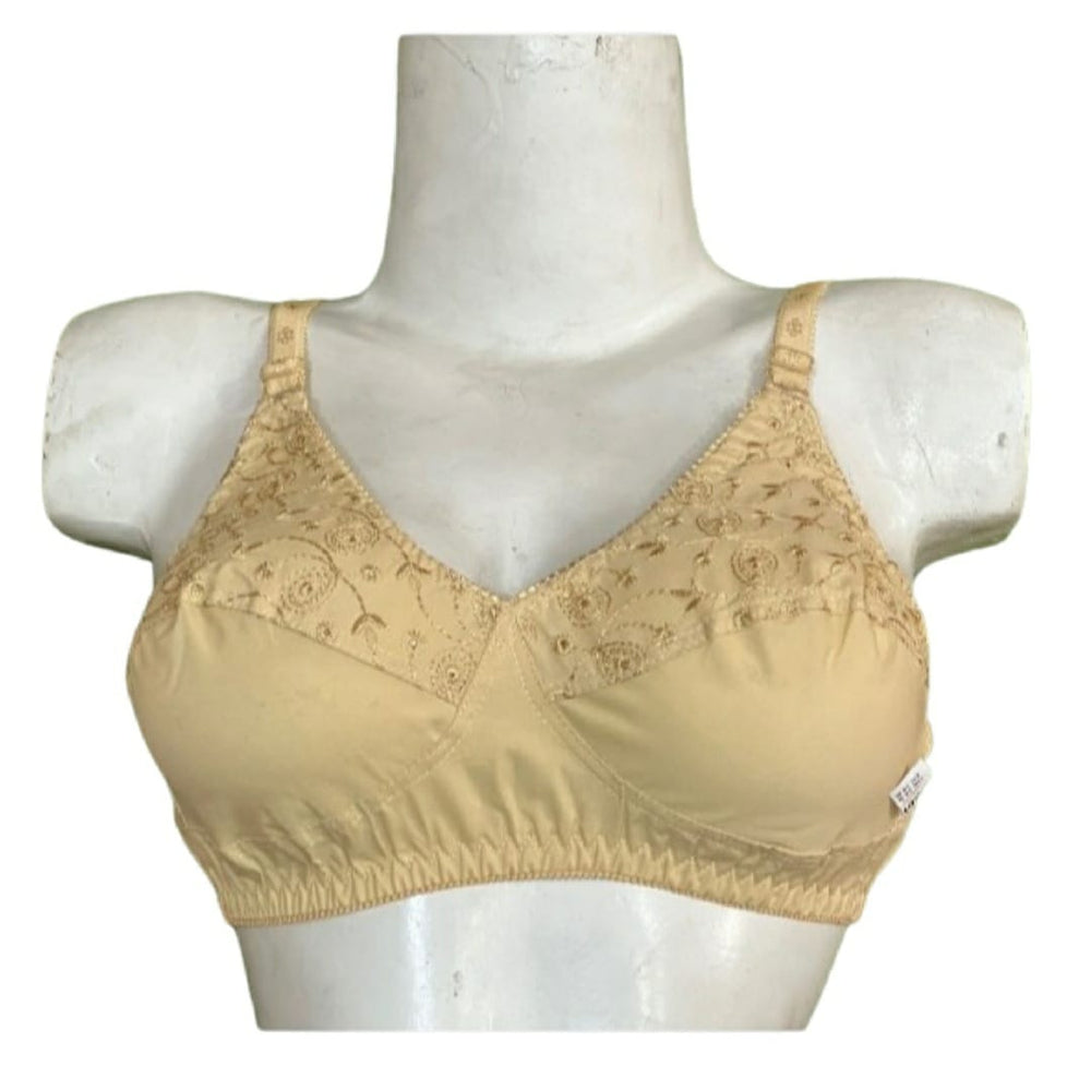 Pack of 2 Embriodery Stretch Cotton Bras